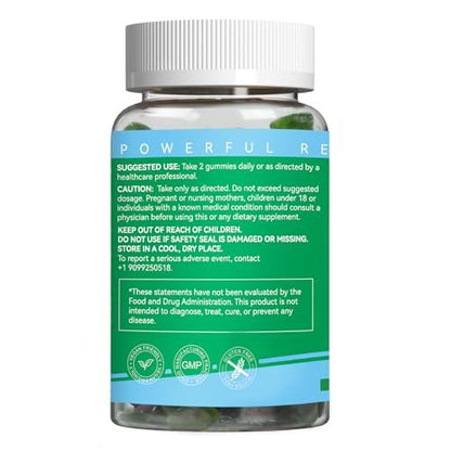 Zuckerfreie Chlorophyll Gummis mit Vitamin B12 & Zink – Natürlicher Deodorant*, Gesunde Haut & Körperentgiftung*, Immun- & Verdauungsunterstützung – 60 Stück