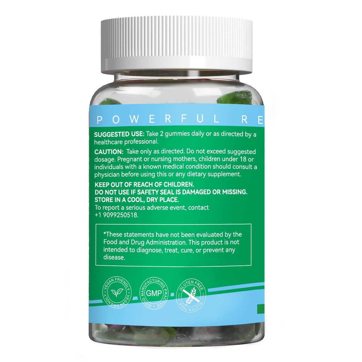 Zuckerfreie Chlorophyll Gummis mit Vitamin B12 & Zink – Natürlicher Deodorant*, Gesunde Haut & Körperentgiftung*, Immun- & Verdauungsunterstützung – 60 Stück