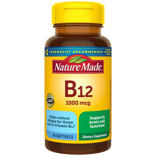 Nature Made Vitamin B12 1000 mcg – 90 Softgels für den Energiestoffwechsel