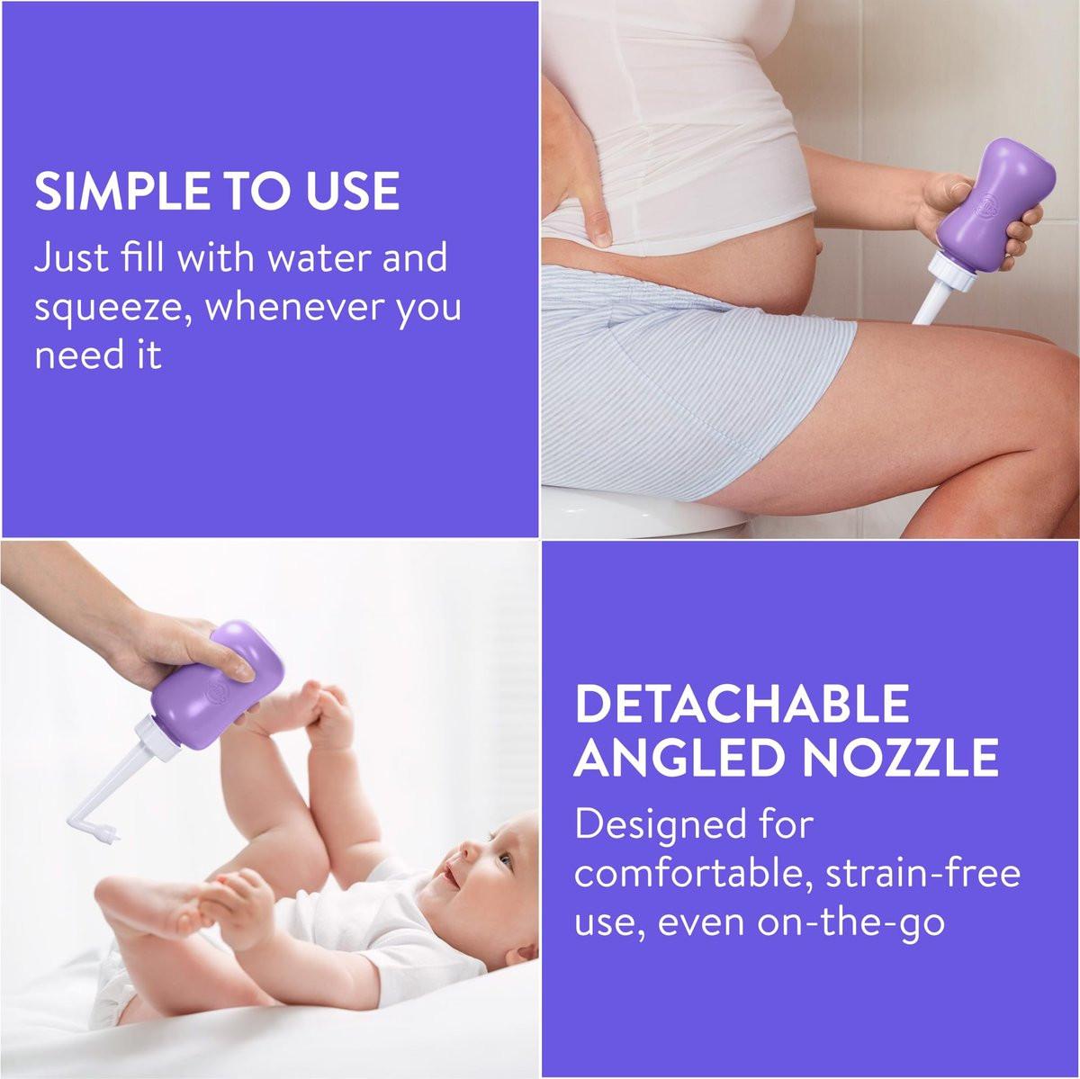 Cynpel Peri Bottle – Tragbares Reise-Bidet für Männer und Frauen – Notwendiges für die Kliniktasche – Nach der Geburt Pflege für Mütter – Perinealsprayflasche