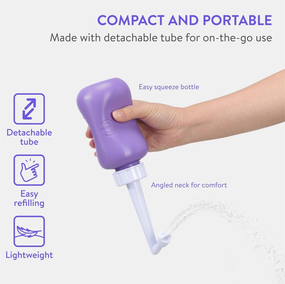 Cynpel Peri Bottle – Tragbares Reise-Bidet für Männer und Frauen – Notwendiges für die Kliniktasche – Nach der Geburt Pflege für Mütter – Perinealsprayflasche