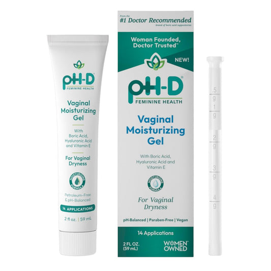 pH-D Feminine Health Support Borsäure-Feuchtigkeitsgel für die Vagina mit Hyaluronsäure und Vitamin E – 14 Anwendungen, Frauen geführt, parabenfrei, pH-ausgeglichen, vegan, hergestellt in den USA