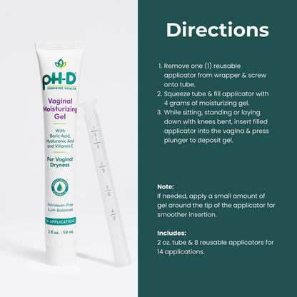 pH-D Feminine Health Support Borsäure-Feuchtigkeitsgel für die Vagina mit Hyaluronsäure und Vitamin E – 14 Anwendungen, Frauen geführt, parabenfrei, pH-ausgeglichen, vegan, hergestellt in den USA