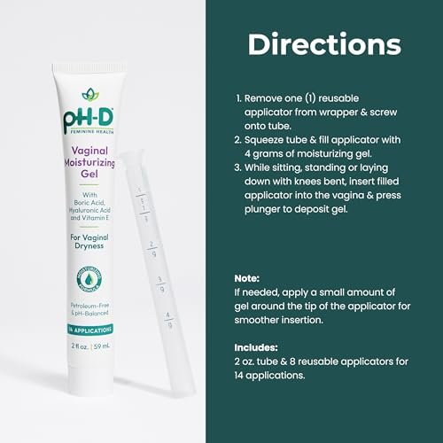 pH-D Feminine Health Support Borsäure-Feuchtigkeitsgel für die Vagina mit Hyaluronsäure und Vitamin E – 14 Anwendungen, Frauen geführt, parabenfrei, pH-ausgeglichen, vegan, hergestellt in den USA