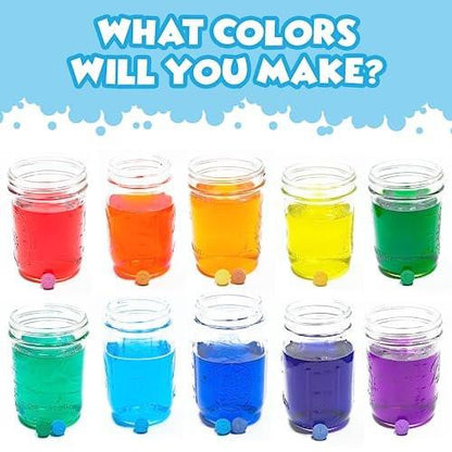 Tub Works® Bath Color Fizzies®, 150 Stück, 3er-Pack | Ungiftig & Duftfrei | Farbbad-Tropfen für bunte Badeerlebnisse | Badetabletten in 7 Farben für Abwechslung | Badebomben für Kinderbad