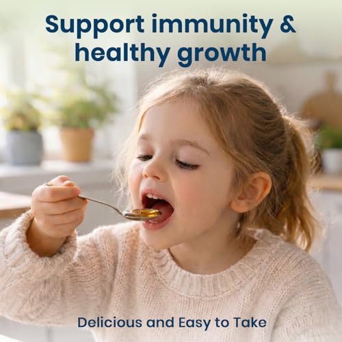 Kidbest Multivitamin Sirup für Kinder 3-13 Jahre – Flüssige Formel mit 20 Nährstoffen für Appetit, Immunität und Wachstum – Leckere tägliche Vitamine für stärkere Kinder | 200ml