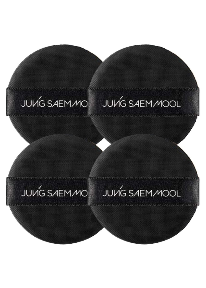 JUNG SAEM MOOL Cushion Puff (4 Stück) – Natürlicher Abdeckpuder-Schwamm für gleichmäßiges Auftragen, runde Form 5,3 cm