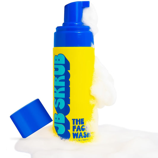 JB SKRUB The Face Wash – Sanfter Gesichtsreiniger für Jungen, Tweens & Teenager – Duftfreier Schaumreiniger mit Aloe Vera & Chiasamen für empfindliche Haut – 148 ml
