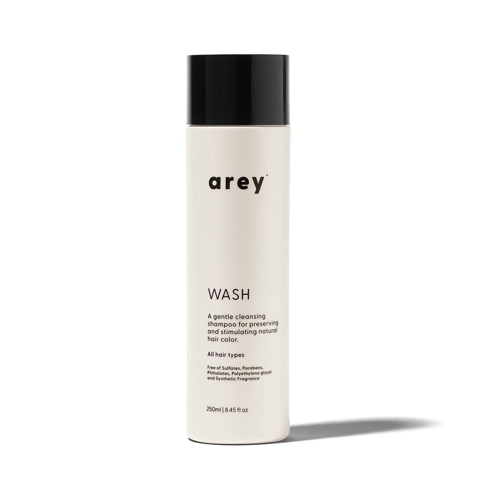 Arey Wash Shampoo | Verzögerung & Reduzierung von grauem Haar | Vegane, glutenfreie & tierversuchsfreie Formel (250 ml, 30 Anwendungen)