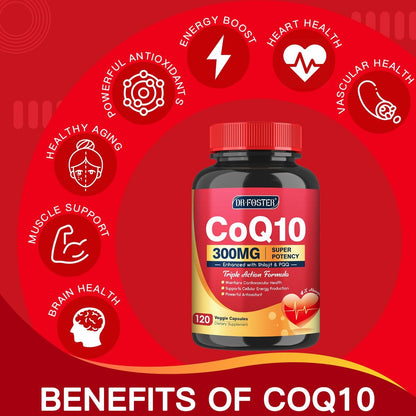Quinovit CoQ10 300 mg mit PQQ & Shilajit – Starkes Antioxidans für Herz- & Gehirngesundheit und Energieproduktion – Hochabsorbierend mit Bioperin Coenzym Q10 – 120 Kapseln