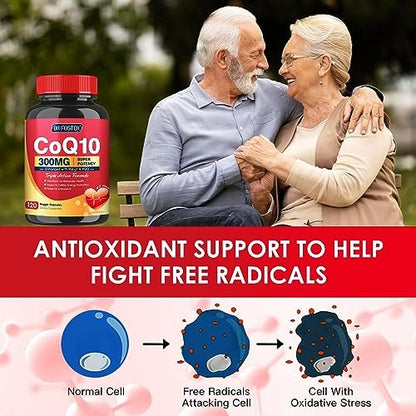 Quinovit CoQ10 300 mg mit PQQ & Shilajit – Starkes Antioxidans für Herz- & Gehirngesundheit und Energieproduktion – Hochabsorbierend mit Bioperin Coenzym Q10 – 120 Kapseln