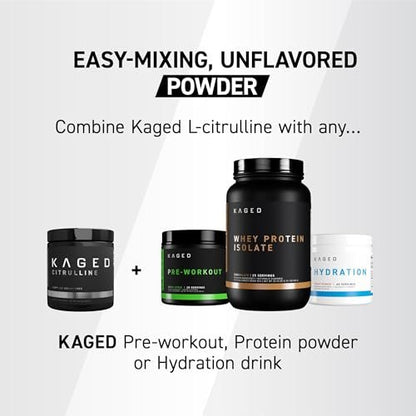 Kaged L-Citrullin Pulver | Ungeschmackt | Verbesserte Pumpen | Steigerung der Muskelvaskularität | Stickstoffmonoxid-Booster | Nahrungsergänzungsmittel für Männer & Frauen | 100 Portionen