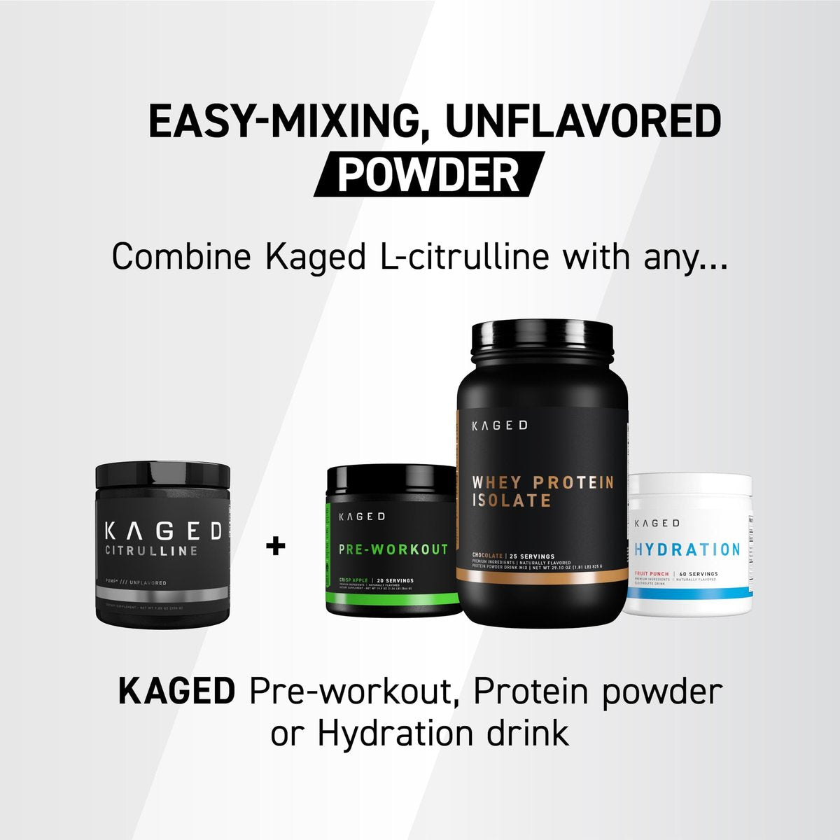 Kaged L-Citrullin Pulver | Ungeschmackt | Verbesserte Pumpen | Steigerung der Muskelvaskularität | Stickstoffmonoxid-Booster | Nahrungsergänzungsmittel für Männer & Frauen | 100 Portionen