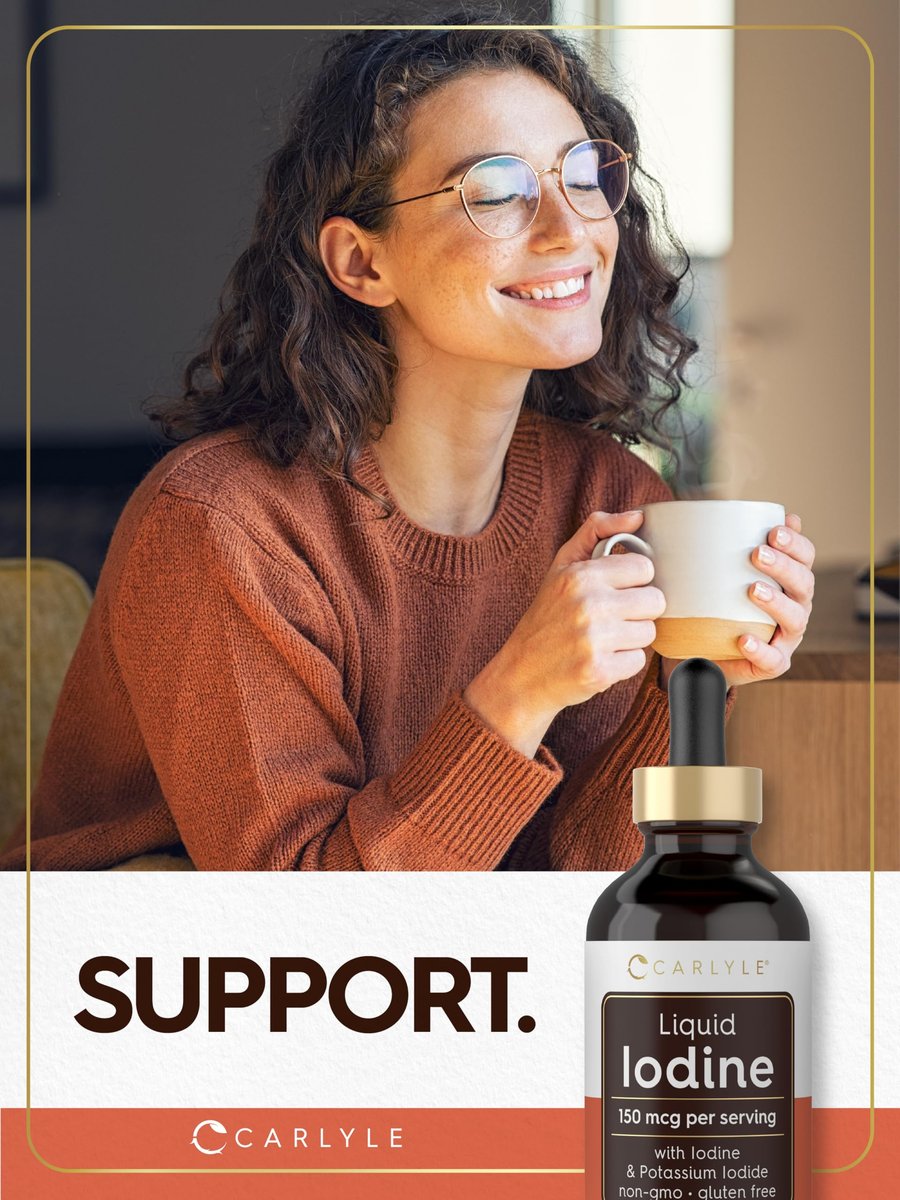 Carlyle Jod-Tropfen flüssig 118 ml | 150 mcg | Jod & Kaliumjodid Nahrungsergänzung | Vegane Flüssigtinktur | Non-GMO, Glutenfrei