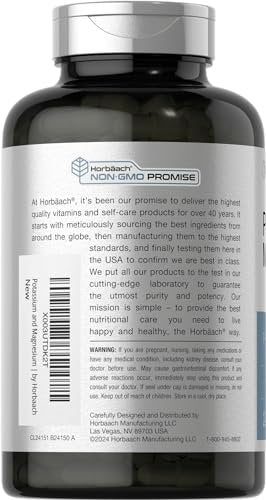 Horbäach Kalium-Magnesium Komplex | 240 Kapseln | Premium Qualität | Non-GMO & Glutenfrei