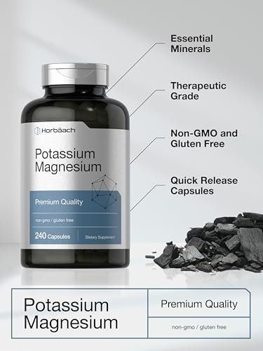 Horbäach Kalium-Magnesium Komplex | 240 Kapseln | Premium Qualität | Non-GMO & Glutenfrei