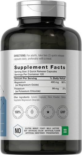 Horbäach Kalium-Magnesium Komplex | 240 Kapseln | Premium Qualität | Non-GMO & Glutenfrei