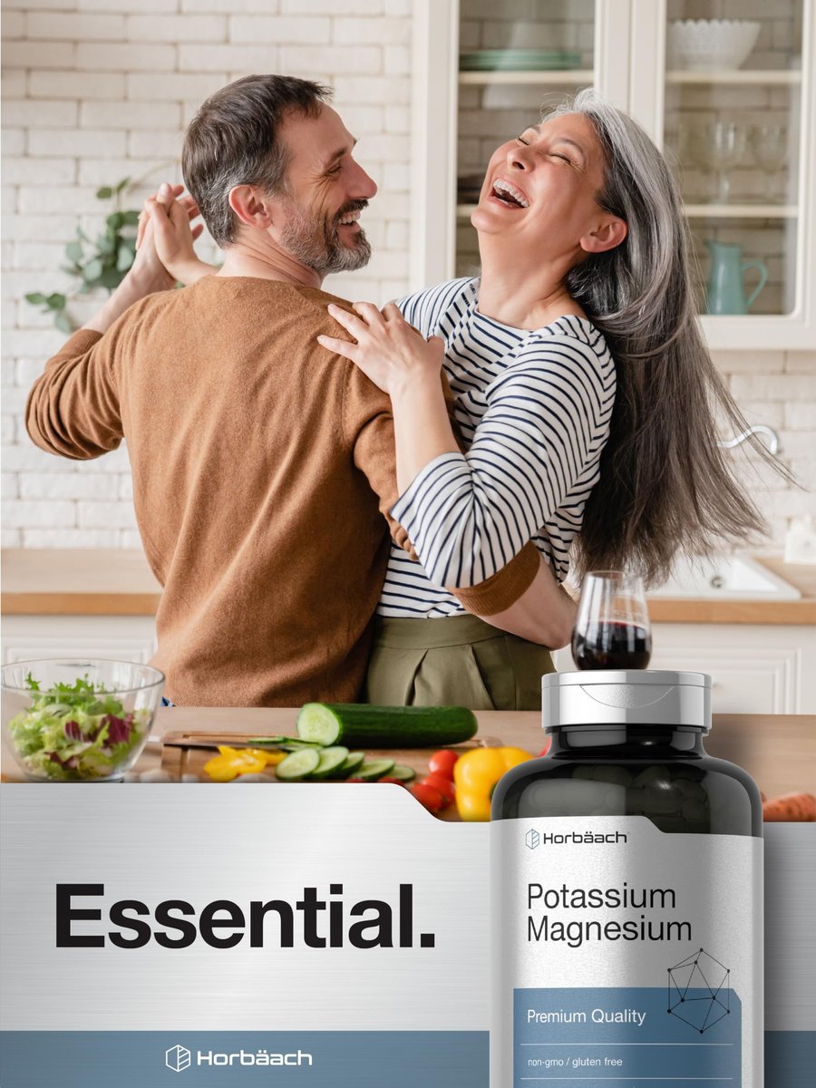 Horbäach Kalium-Magnesium Komplex | 240 Kapseln | Premium Qualität | Non-GMO & Glutenfrei