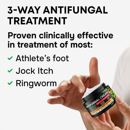SimplyVital 1% Clotrimazol Antimykotische Creme - Behandelt Fußpilz, Juckreiz, Ringelflechte - Anti-Pilz-Creme für die Haut, 2 Unzen