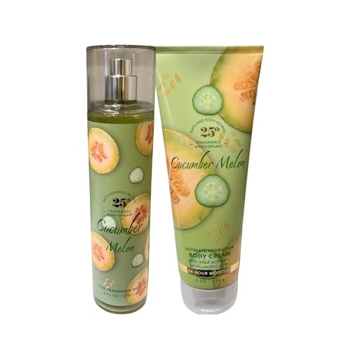 Bath & Body Works Cucumber Melon Duftspray 8 oz und Körpercreme 8 oz Set