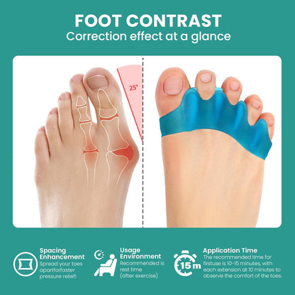 Welnove Silikon-Zehenspreizer für Hallux Valgus Korrektur – 8er-Pack Zehenspacer für Männer und Frauen, Hammerzehen-Richtgerät, Yoga-Übungen, Fußausrichtung, FSA- oder HSA-berechtigt