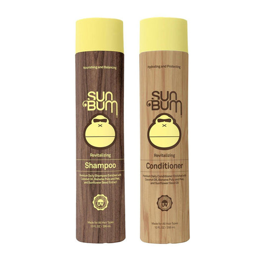 Sun Bum Revitalisierendes Shampoo & Conditioner Set – Feuchtigkeitsspendend, Pflegend & Glanzverstärkend – Vegan & Tierversuchsfrei – 2 x 296 ml