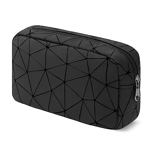Likesing Damen Perioden-Tasche aus Leder, Aufbewahrungstasche für Damenbinden, tragbare Menstruationsbinden-Tasche, kleine Make-up-Tasche (Schwarz)