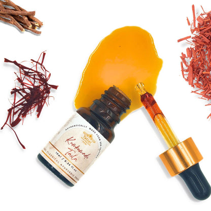 TATSAT Kumkumadi Öl – Ayurvedisches Anti-Aging-Gesichtsöl mit Bio-Safran für strahlende, faltenfreie Haut (10 ml)