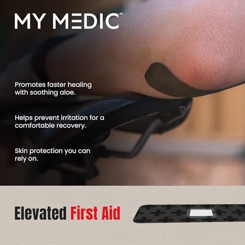 My Medic SuperSkin Pflaster, 20er-Pack mit beruhigendem Aloe Vera, Latexfrei, 5x stärker, 1" x 3" flexible Stoffpflaster für Erste Hilfe und Hautschutz