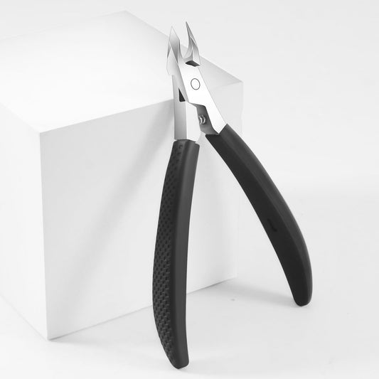 Diesisa Nagelhautschneider, 4 mm Backe extrem scharf, Nagelhautzange für Nägel mit Silikongriff, rutschfest, professioneller Stahl-Nagelhautschneider, Entferner für abgestorbene Haut, Edelstahl-Werkzeug