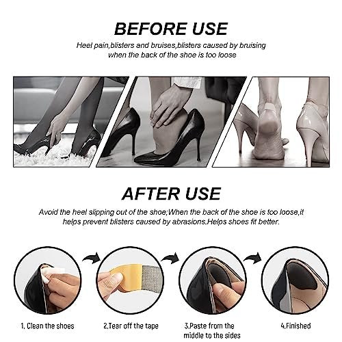 Makryn Schaumstoff-Fersenpolster für zu große Schuhe – Einlagen, Fersenkissen, Polster, Blasenschutz, Füllung für lose Schuhe (Mehrfarbig)