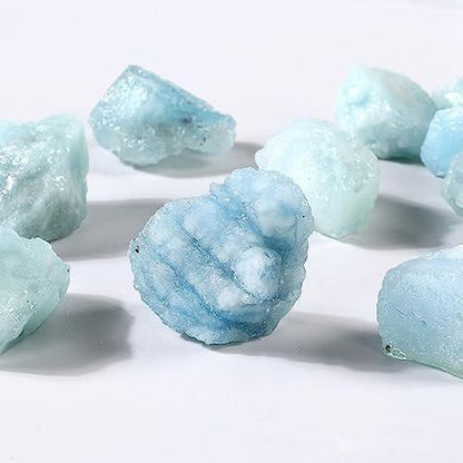 Aquamarin Rohkristalle, Große 1,25-2,0 Zoll Heilsteine, Natürliche Rohsteine zum Trommeln, Cabochonieren, Brunnensteine, Dekoration, Polieren, Drahtwickeln, Wicca & Reiki