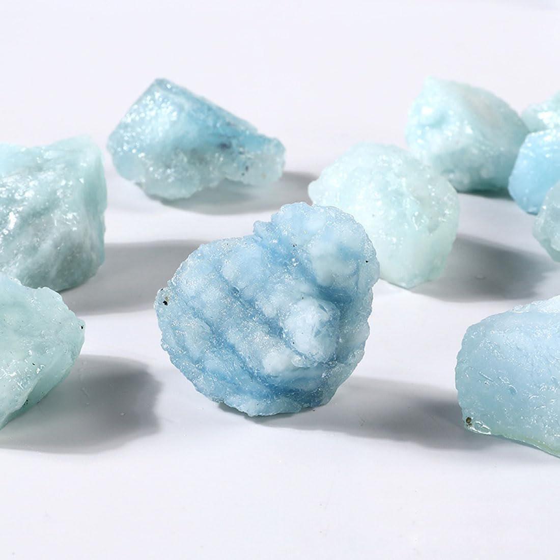 Aquamarin Rohkristalle, Große 1,25-2,0 Zoll Heilsteine, Natürliche Rohsteine zum Trommeln, Cabochonieren, Brunnensteine, Dekoration, Polieren, Drahtwickeln, Wicca & Reiki