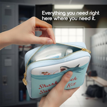 Primo Lines Period Pouch – Kompakte, stilvolle, diskrete Periodentasche für die Schule mit wasserdichtem Innenfutter, passend für Binden & Tampons, süße Binden-Tasche für Teenager, Reisen, Schule, Mädchen Perioden-Set