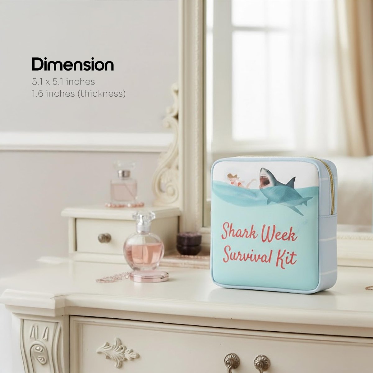 Primo Lines Period Pouch – Kompakte, stilvolle, diskrete Periodentasche für die Schule mit wasserdichtem Innenfutter, passend für Binden & Tampons, süße Binden-Tasche für Teenager, Reisen, Schule, Mädchen Perioden-Set