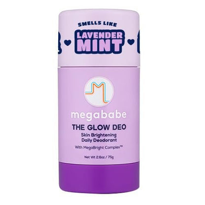 Megababe Daily Deodorant – The Glow Deo mit 72-Stunden-Geruchsschutz | Sommer- und Hitzepflege | Aluminiumfrei, natürlich | MegaBright-Komplex hellt die Haut auf | 2,6 oz