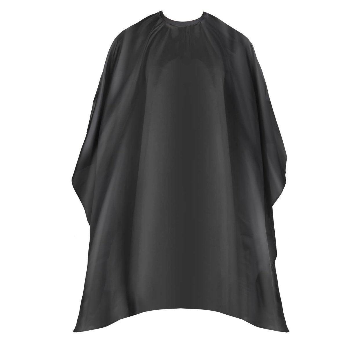 Omvoina Professioneller Haarschneideumhang mit verstellbarem Snap-Verschluss, Salon-Friseurumhang, wasserdichter Friseurumhang - 57" x 51" (Schwarz)