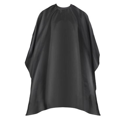 Omvoina Professioneller Haarschneideumhang mit verstellbarem Snap-Verschluss, Salon-Friseurumhang, wasserdichter Friseurumhang - 57" x 51" (Schwarz)