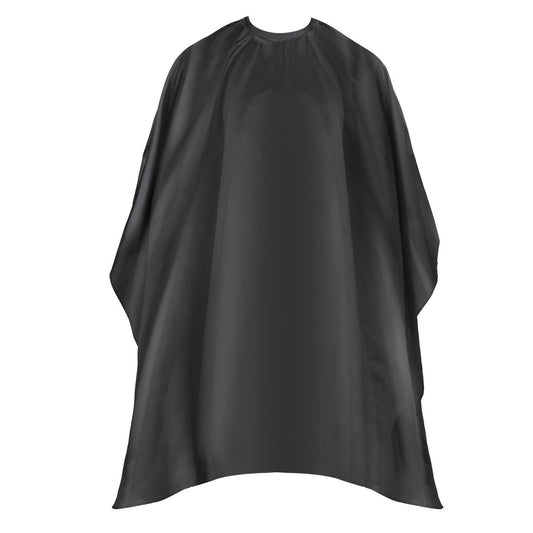 Omvoina Professioneller Haarschneideumhang mit verstellbarem Snap-Verschluss, Salon-Friseurumhang, wasserdichter Friseurumhang - 57" x 51" (Schwarz)