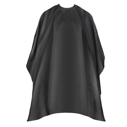 Omvoina Professioneller Haarschneideumhang mit verstellbarem Snap-Verschluss, Salon-Friseurumhang, wasserdichter Friseurumhang - 57" x 51" (Schwarz)