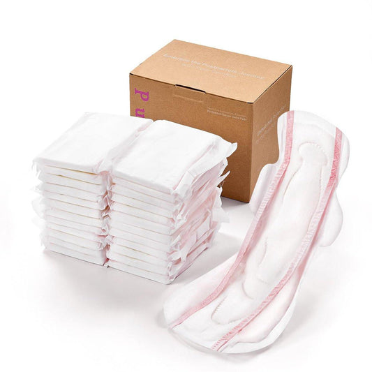 PurComfy 24 Stück Premium Wochenbett-Pads mit Flügeln, große maximale Saugfähigkeit, ultra weich, starker Blutfluss, sicherer Auslaufschutz nach der Geburt