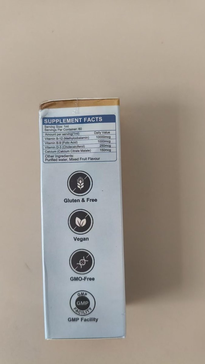 Biduka 10.000 mcg Vitamin B12 flüssige Tropfen sublingual – einzigartige Formel mit D3, Folsäure, Calcium – unterstützt Energie, Herz, Stimmung, Gehirn, Immunsystem – vegan, nicht-GVO & glutenfrei