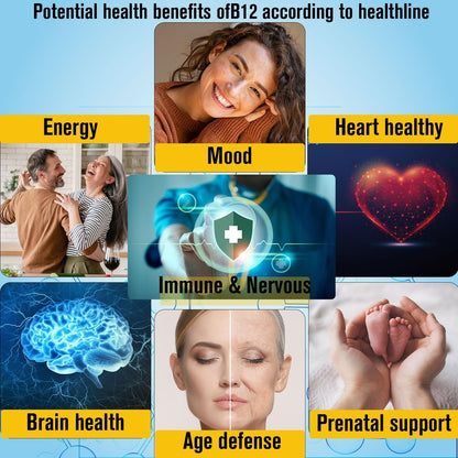 Biduka 10.000 mcg Vitamin B12 flüssige Tropfen sublingual – einzigartige Formel mit D3, Folsäure, Calcium – unterstützt Energie, Herz, Stimmung, Gehirn, Immunsystem – vegan, nicht-GVO & glutenfrei