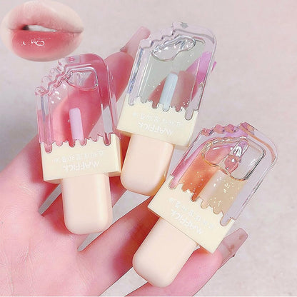 Pakivs 3er-Set Klarer Cuter Lipgloss-Set, Fruchtaromatisiertes Lipgloss-Öl-Set, Lang anhaltend, Feuchtigkeitsspendend, Lippen-Glow-Öl, Partiegeschenk, Ungiftig