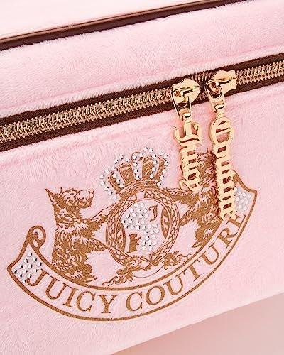 Juicy Couture Kosmetiktasche Pink – Make-up Organizer mit Gold-Details und Krone