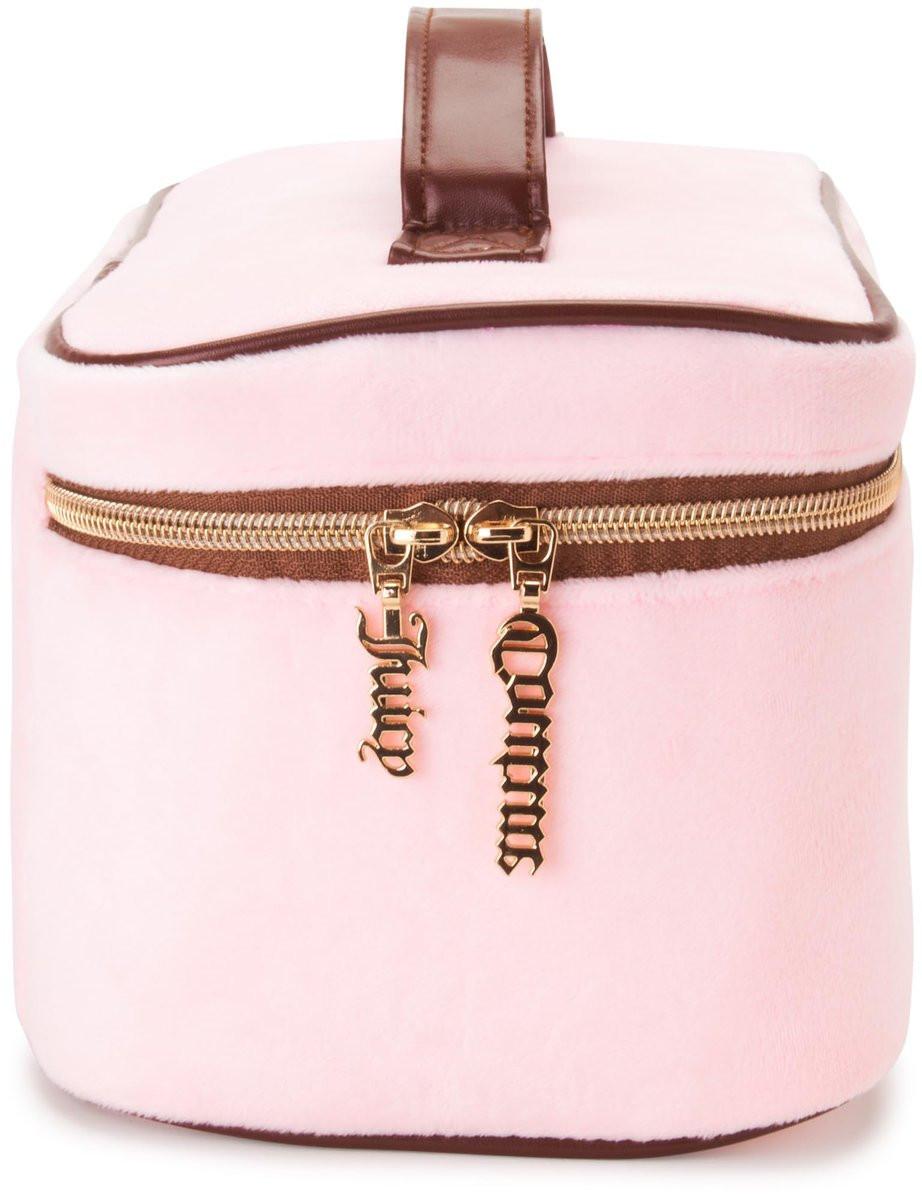 Juicy Couture Kosmetiktasche Pink – Make-up Organizer mit Gold-Details und Krone