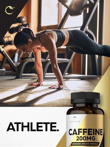 Carlyle Koffeintabletten 200 mg | 250 Tabletten | Fortschrittliche Athletenformel | Vegetarisch, Nicht-GVO & Glutenfrei