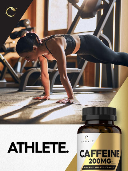 Carlyle Koffeintabletten 200 mg | 250 Tabletten | Fortschrittliche Athletenformel | Vegetarisch, Nicht-GVO & Glutenfrei