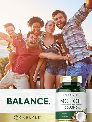 Carlyle MCT Öl Kapseln | 3600 mg | 70 Softgels | Keto Kokosnussöl | mit Capryl- und Caprinsäure | Nahrungsergänzungsmittel, Non-GMO, glutenfrei