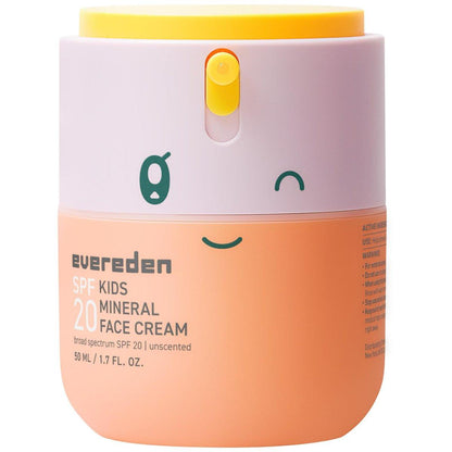 Evereden Kinder-Gesichtscreme mit SPF 20, 50 ml – Duftfreie, nicht-toxische Feuchtigkeitspflege für Kinder mit Multivitaminen, FSA-fähig